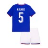 Maillot de Supporter France Kounde 5 Domicile Euro 2024 Pour Enfant